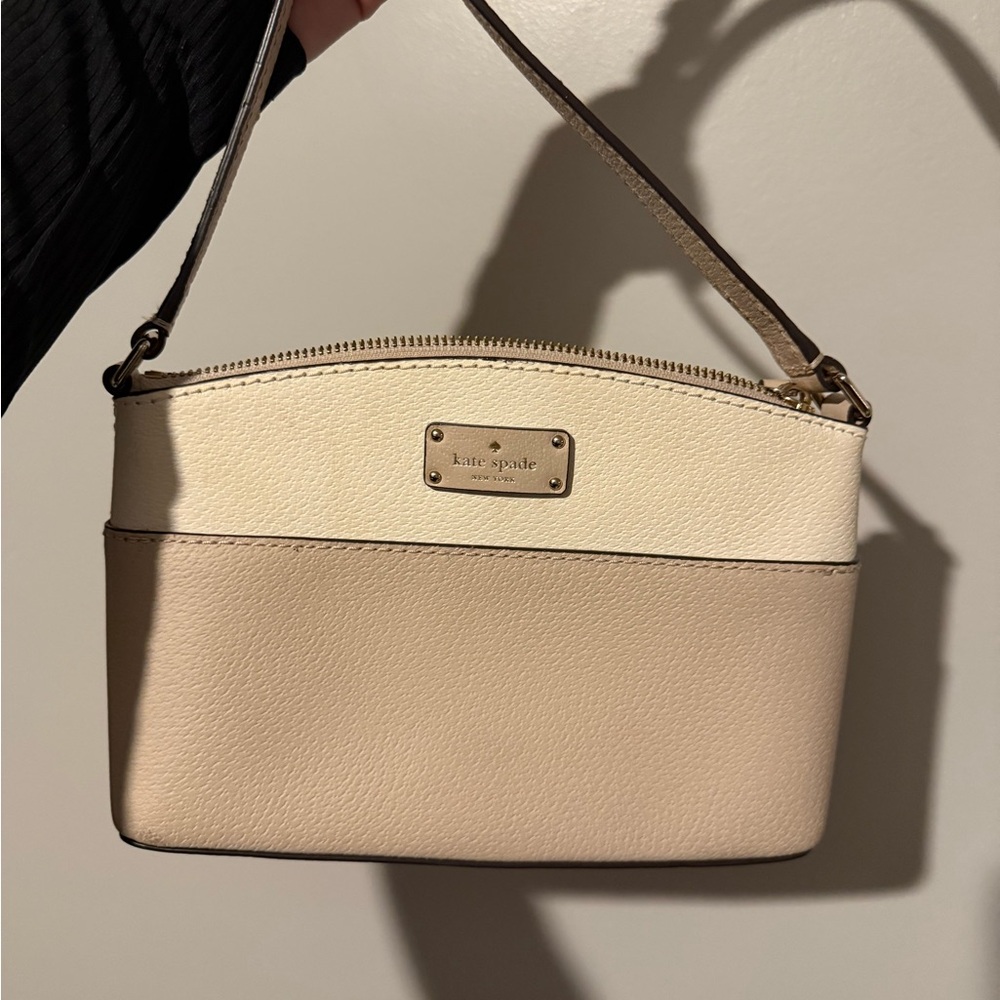 Kate Spade Two-Tone Cream and Tan Crossbody Bag